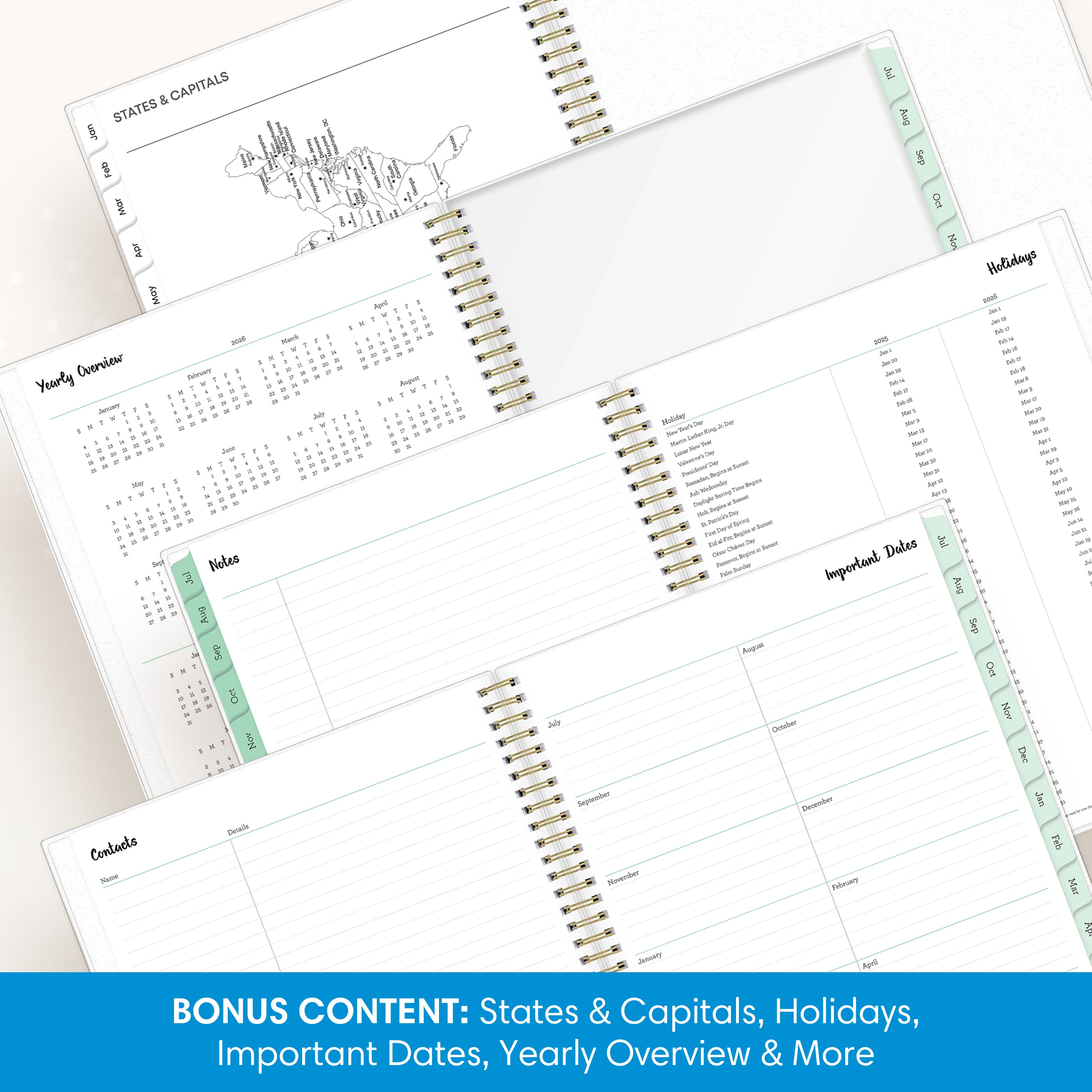 the academic planner has bonus content to ensure you have a strong, organized school year.