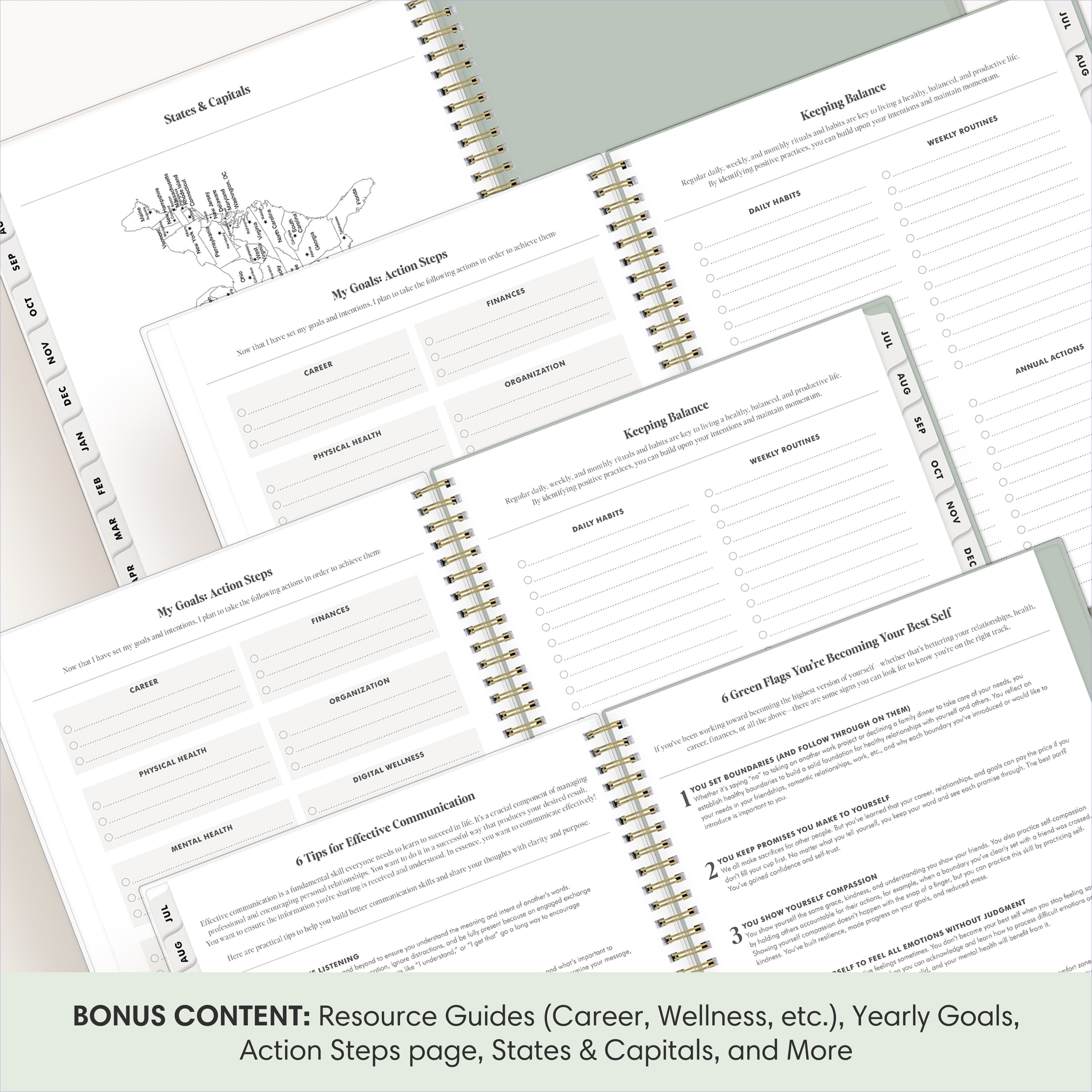 the academic planner has bonus content to ensure you have a strong, organized school year.