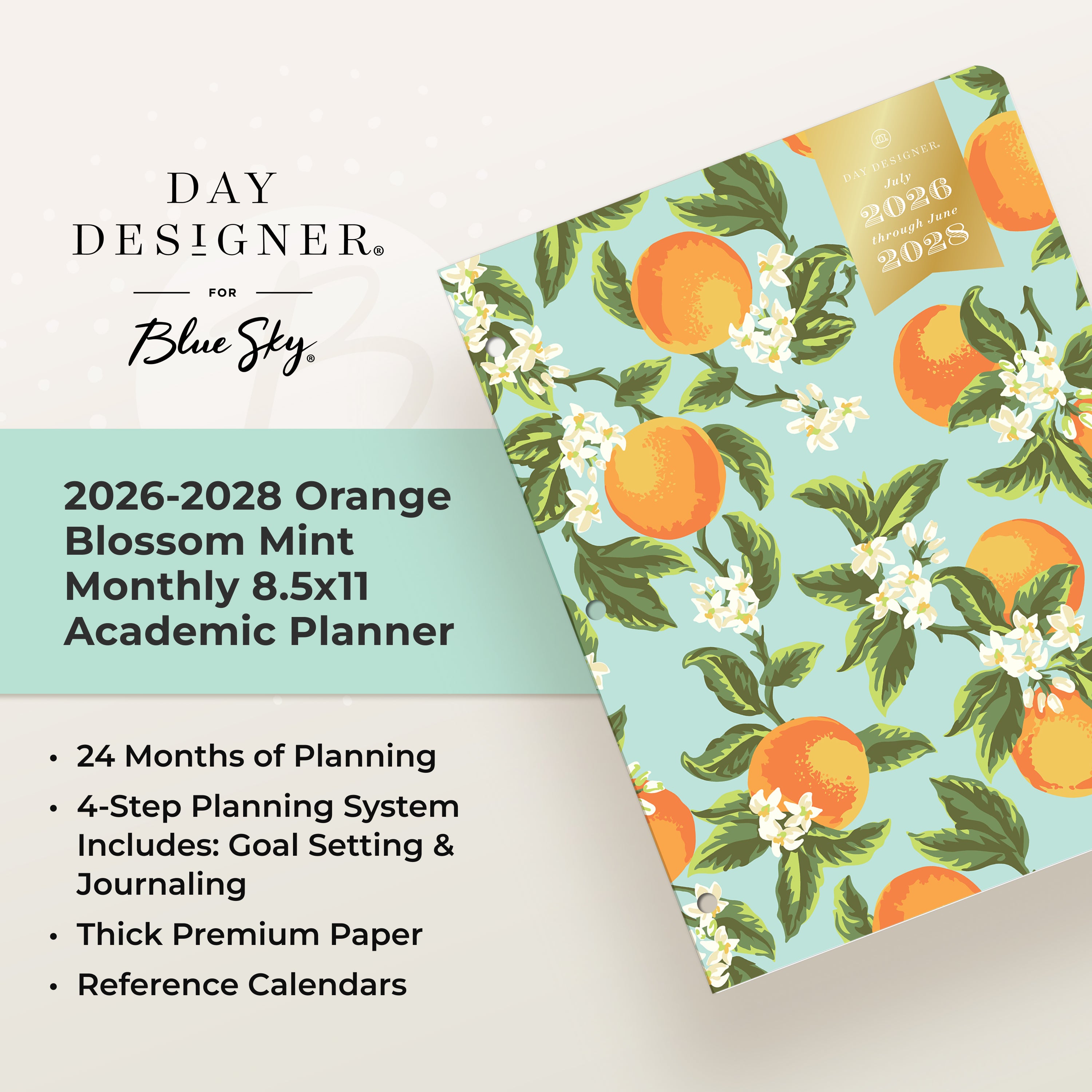 the academic planner features lots of content pages in addition to your monthly and weekly pages, yearly goals, contacts page