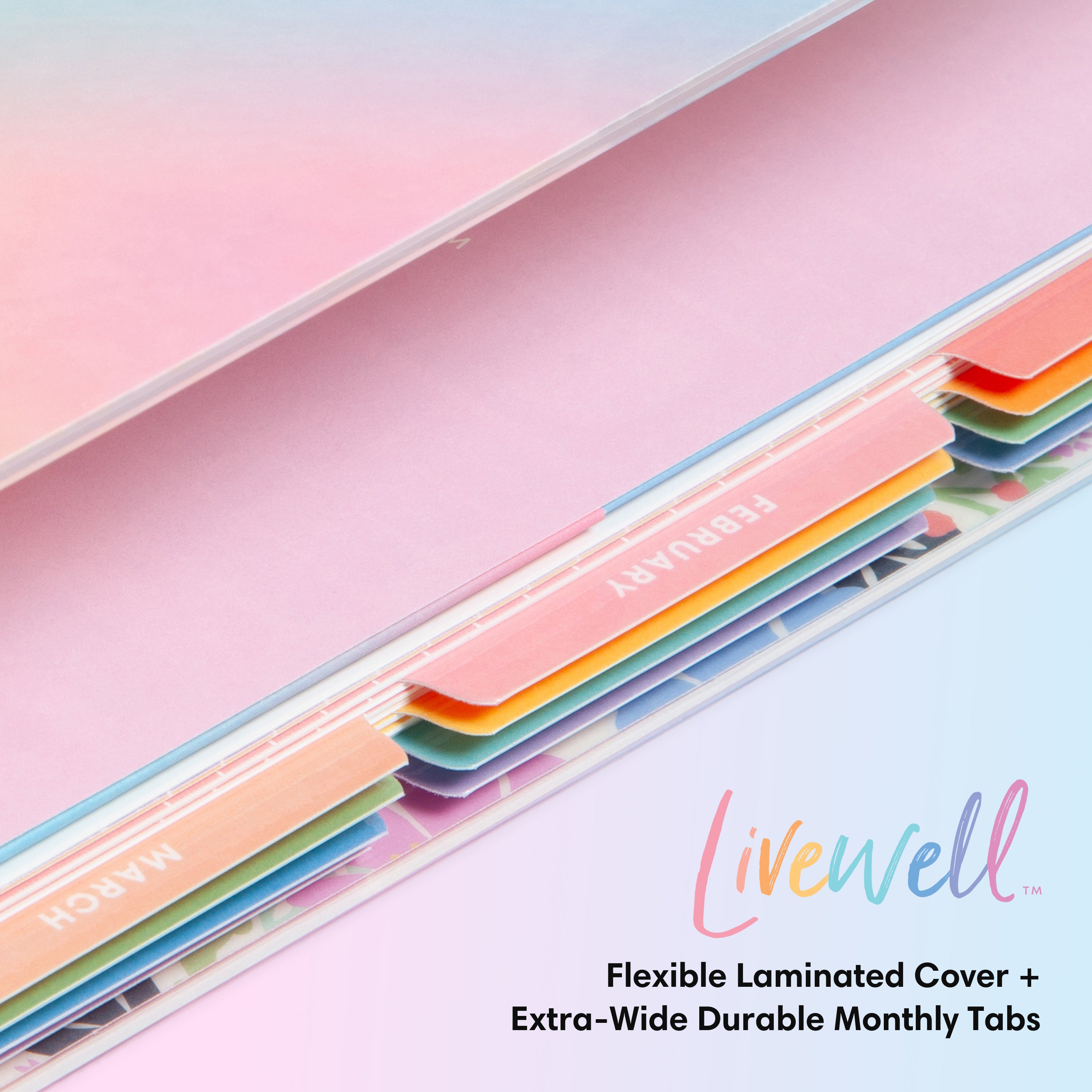 Colorful monthly tabs with &