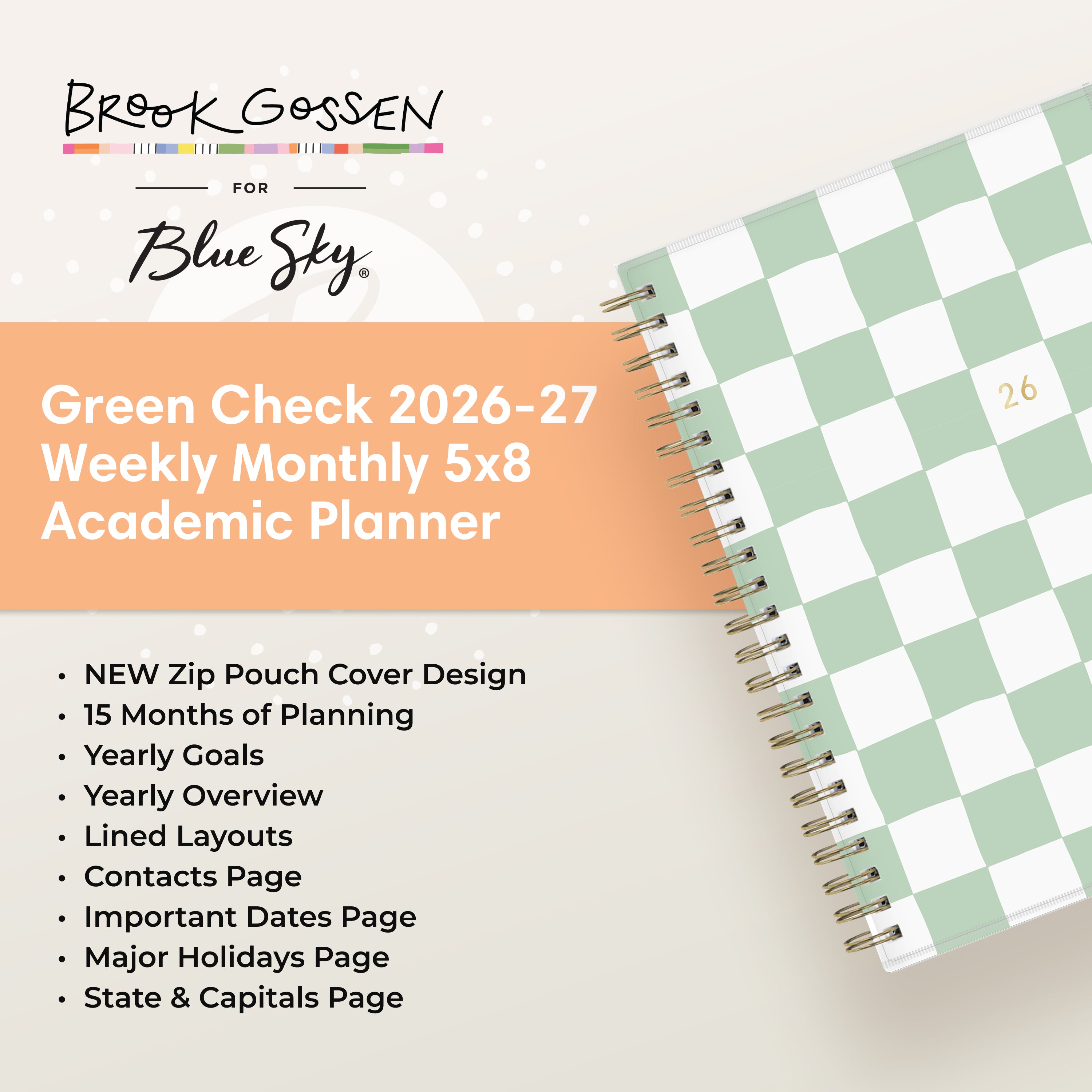 the academic planner features lots of content pages in addition to your monthly and weekly pages, yearly goals, contacts page