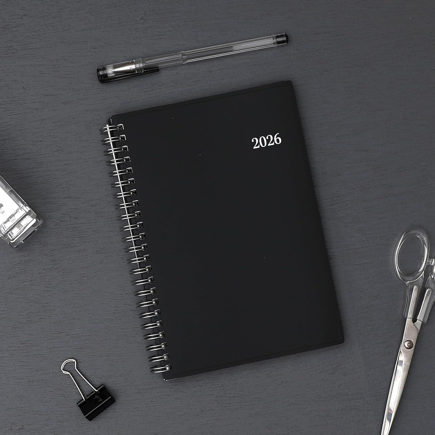 2026 weekly planner, black color