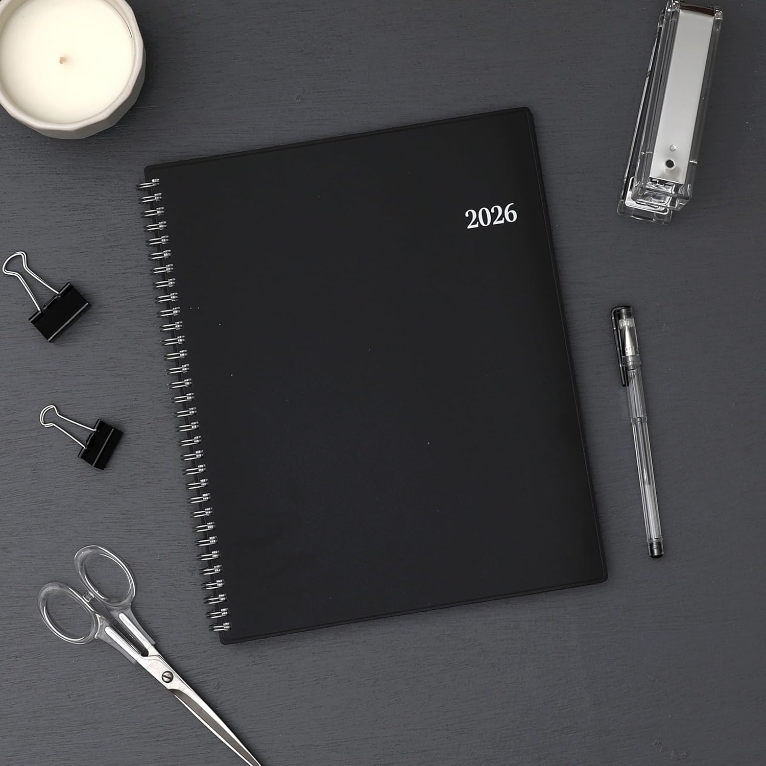 2026 weekly planner, black color 8.5x11 size