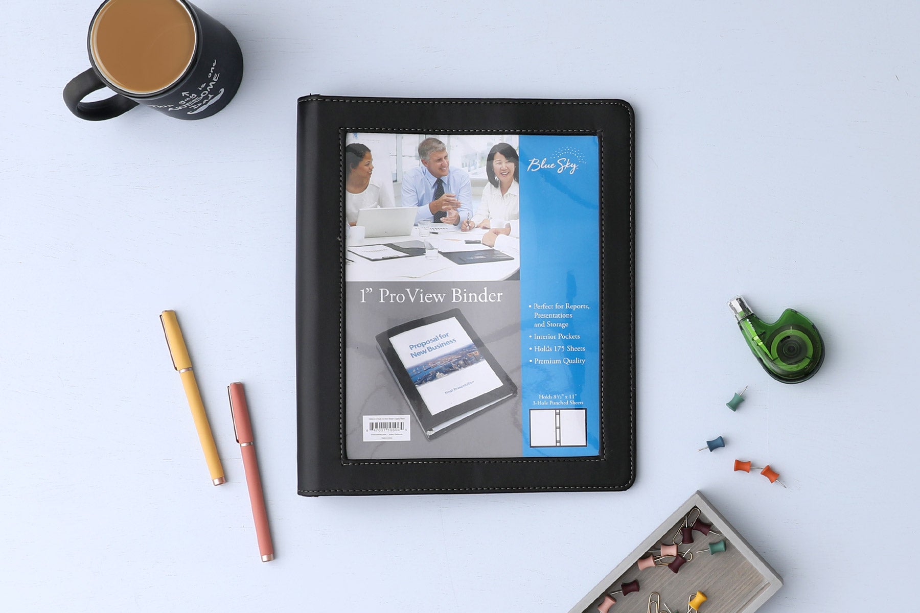 Proview Legacy Black 8.5 x 11 Binder 1" Rings - Single