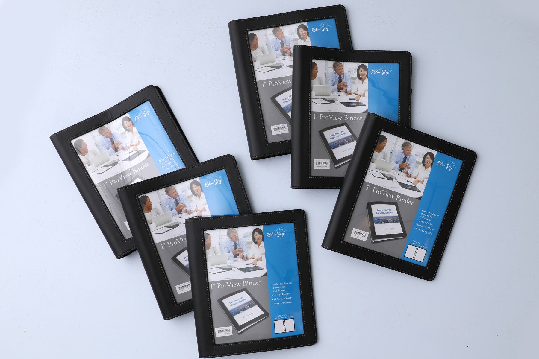 Proview Legacy Black 8.5 x 11 Binder 1" Rings 6-Pack