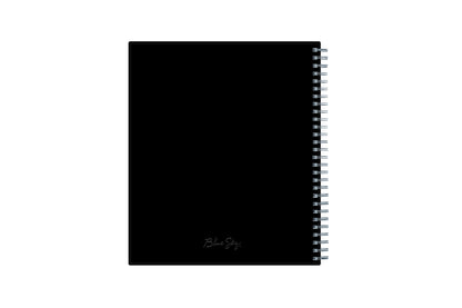 January 2024 to December 2024 monthly planner featuring a solid flexible black back cover, silver twin wire-o, and a compact 8.5x11 size planner