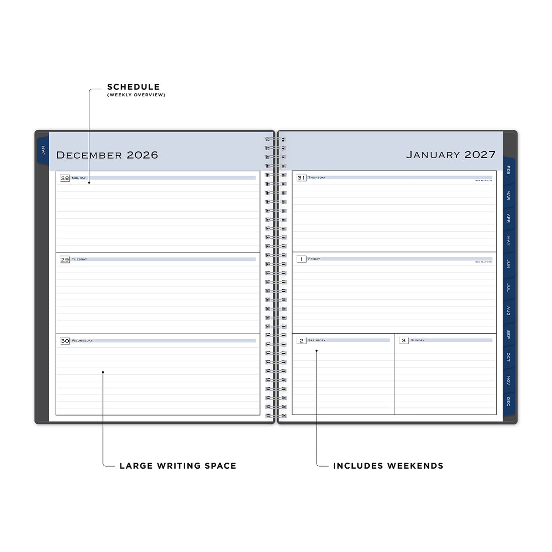 Passages 2027 Weekly Monthly 8.5x11 Planning Calendar