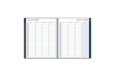The January 2024 - December 2024 weekly appointment book from Blue Sky features a clean, optimized weekly spread with 15 minute intervals, lined writing space, notes section, and dark blue monthly tabs for easy navigating