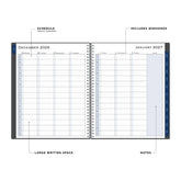 this 8.5x11 2027 planner featuring an appointment book layout featuring vertical planning with 15min increments starting at 7AM to 9:45PM