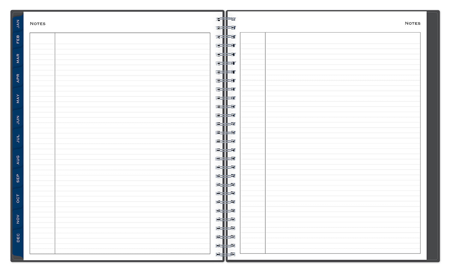 lined notes pages 8x10 planner