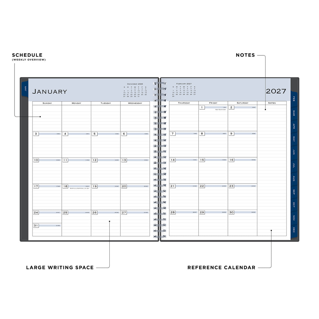 Passages 2027 Monthly 8x10 Planning Calendar