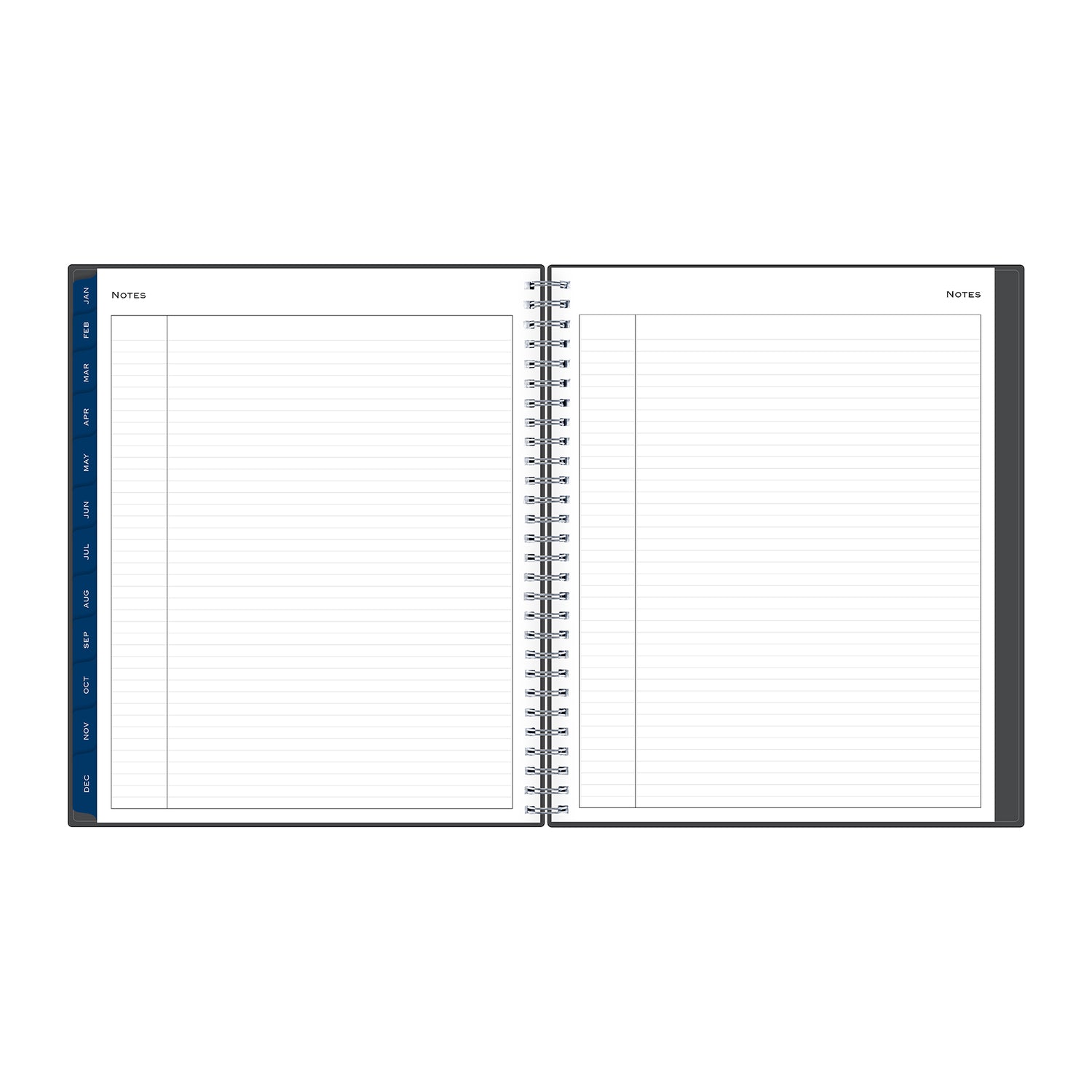 lined notes page with holiday list for this 2027 monthly planner with ample writing space on each side
