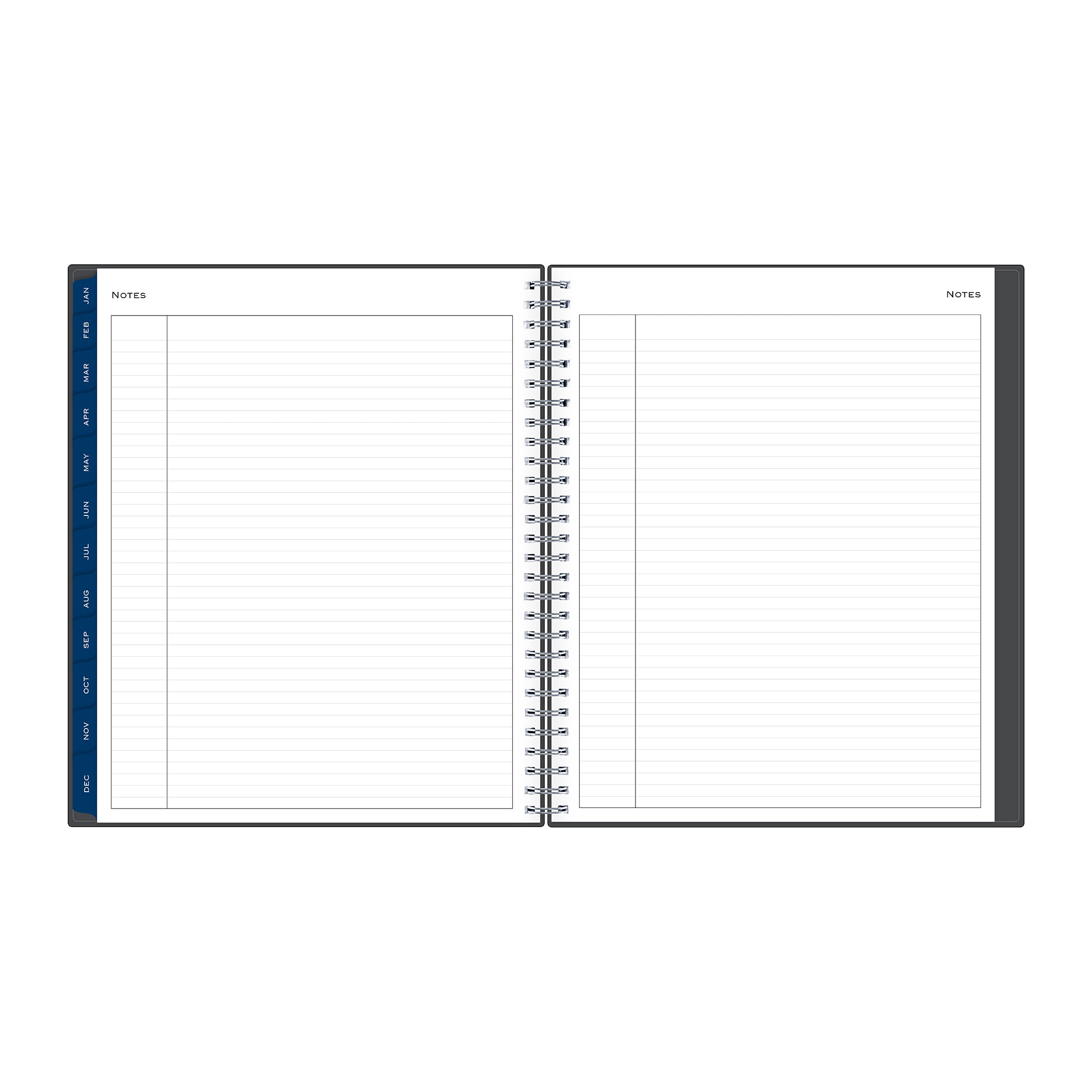 lined notes page with holiday list for this 2027 monthly planner with ample writing space on each side