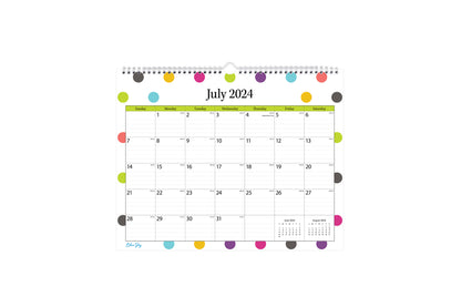 teacher dots calendar in 15x12 planner size with lined writing space and reference calendars July 2024- june 2025