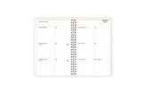 January 2025 - December 2025 weekly monthly planner featuring a monthly spread boxes for each day, lined writing space, notes section, reference calendars, and light blue monthly tabs in 5x8 size
