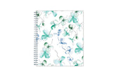 Plan way with this January 2024 - December 2024 monthly planner featuring a floral pattern front cover and twin silver wire-o binding