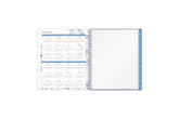 This 8x10 2024 monthly planner featuring a yearly overview for both 2023 and 2023, a yearly goals recap to review end of the year, and contact page.