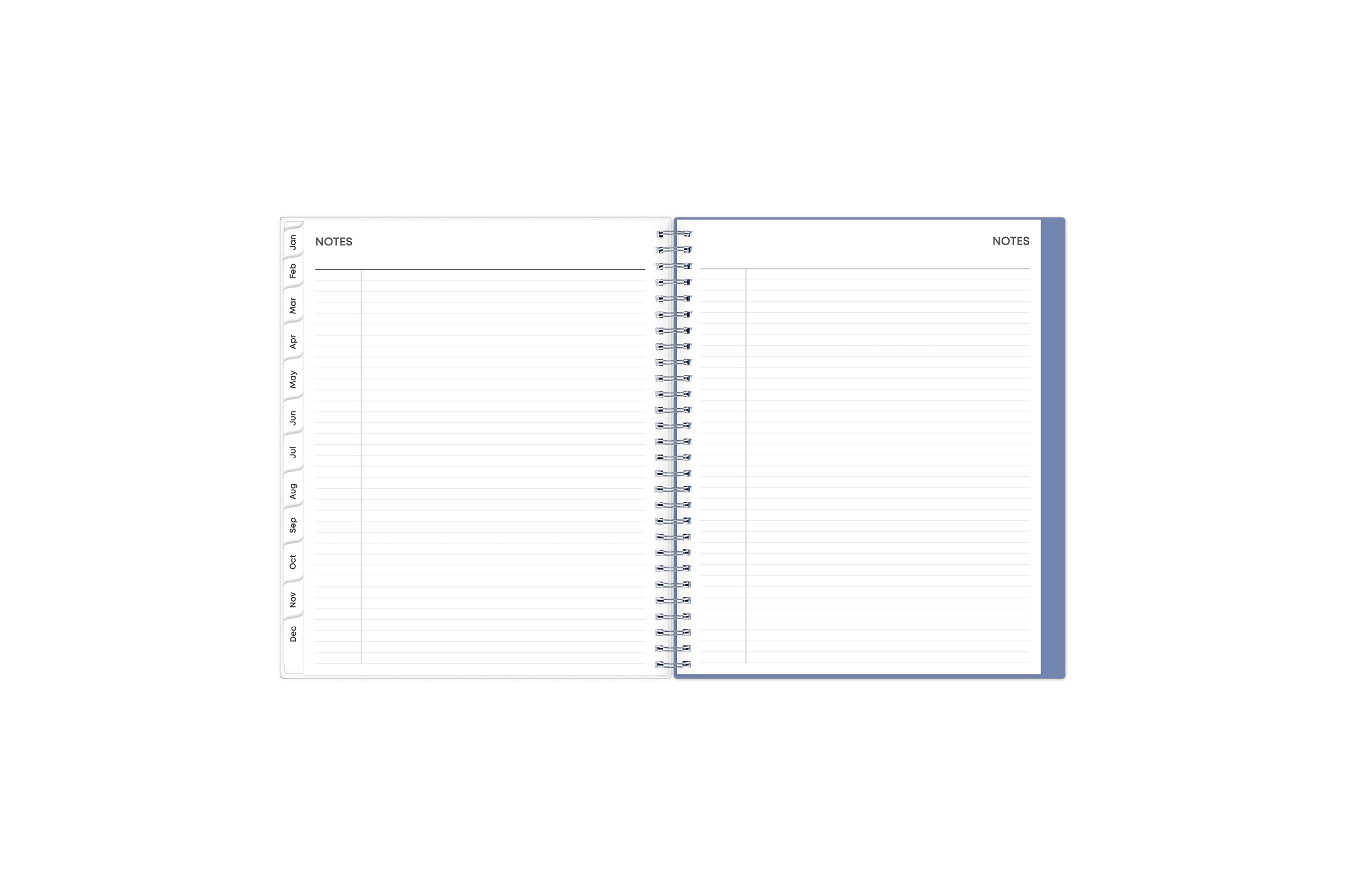 lined writing space notes pages on this 8x10 planner