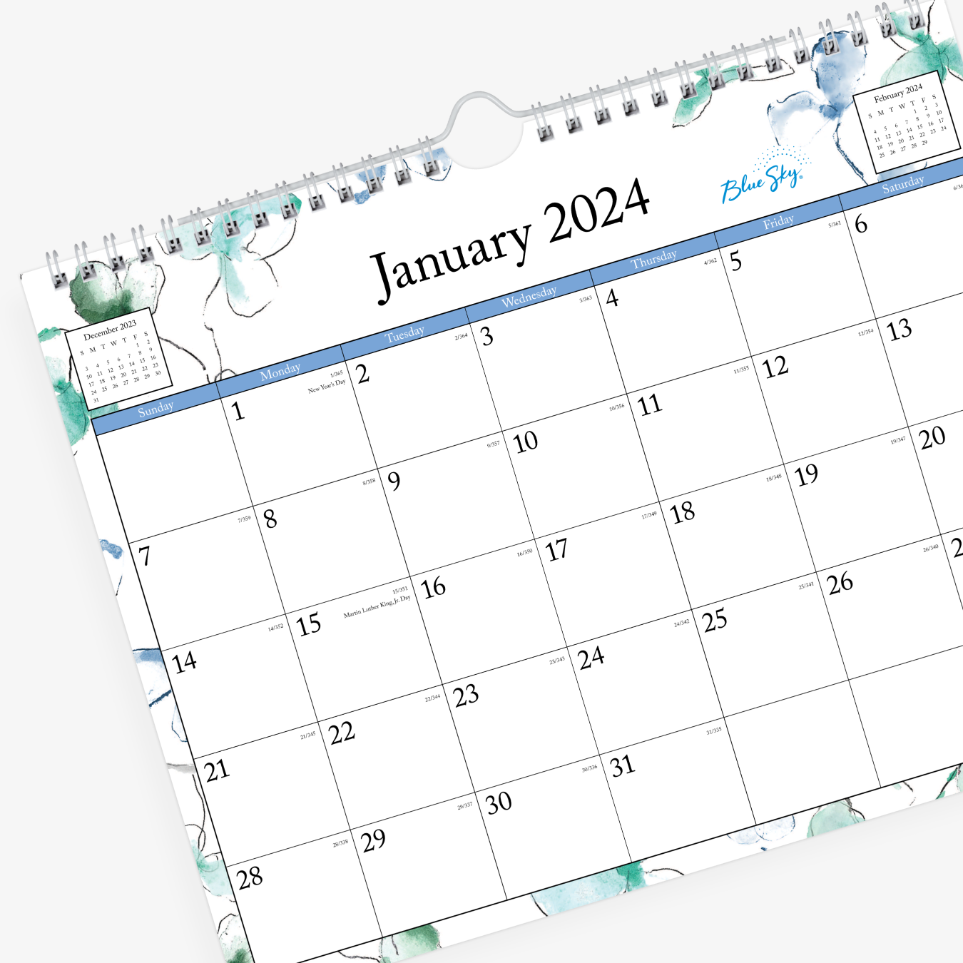 January 2024 to December 2024 monthly wall calendar in this perfect 11x8.75 size with ample blank writing space