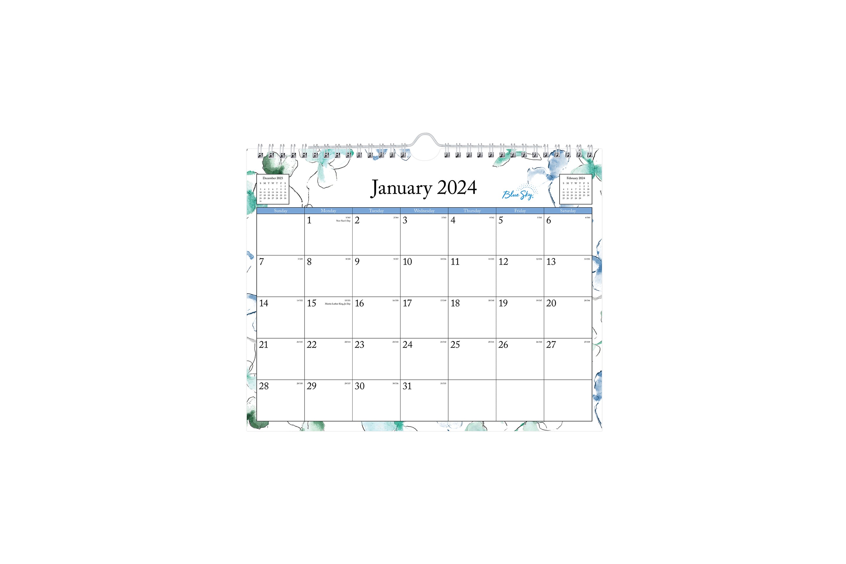 January 2024 to December 2024 monthly wall calendar in this perfect 11x8.75 size with ample blank writing space