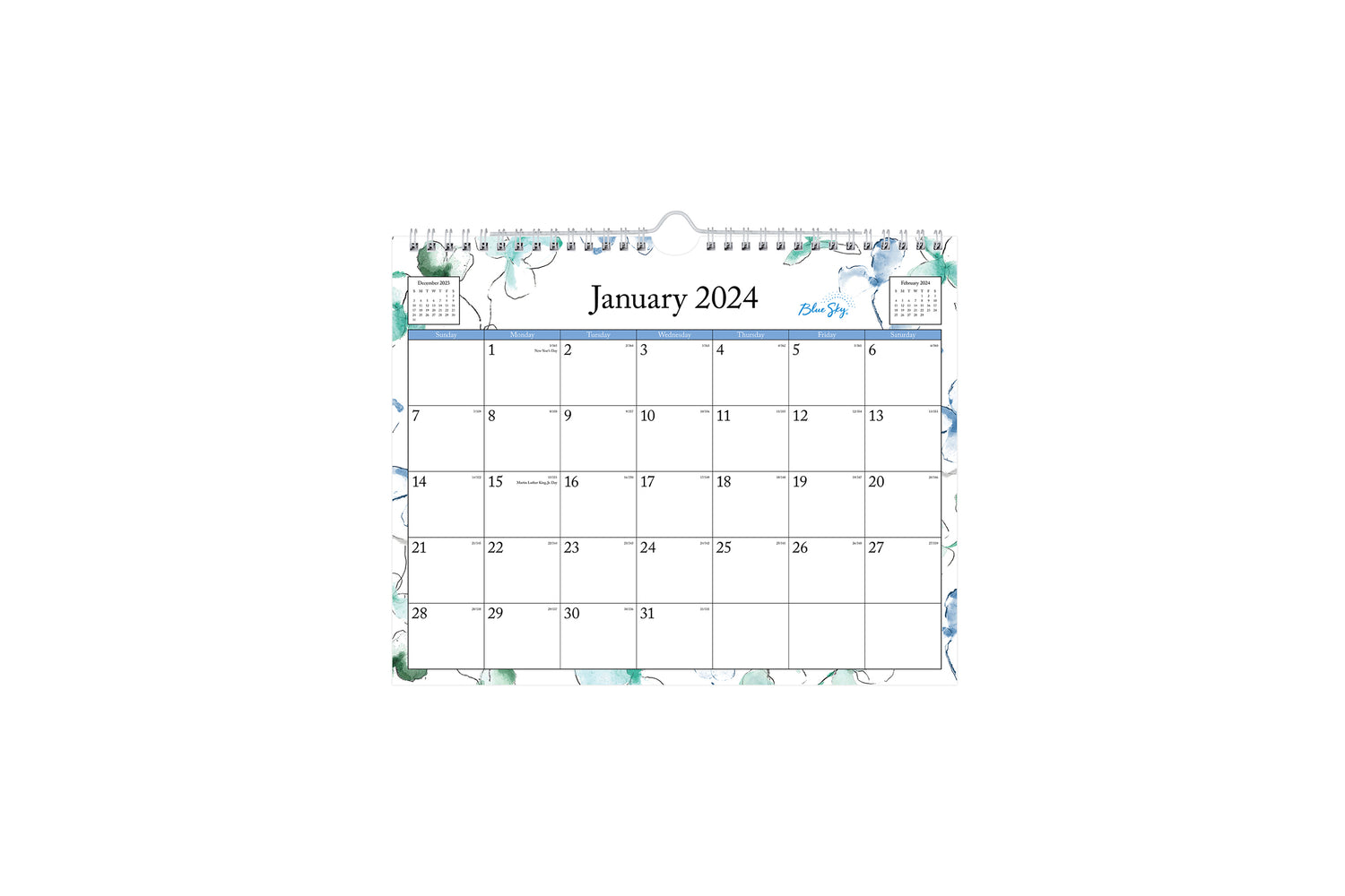 January 2024 to December 2024 monthly wall calendar in this perfect 11x8.75 size with ample blank writing space