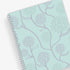 January 2024 - December 2024 weekly monthly planner featuring a floral front cover design and silver twin wire-o binding