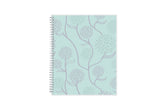 January 2024 - December 2024 weekly monthly planner featuring a floral front cover design and silver twin wire-o binding