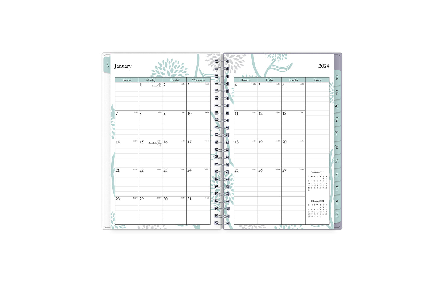 Fly By 2024 Weekly Monthly 5x8 Planning Calendar