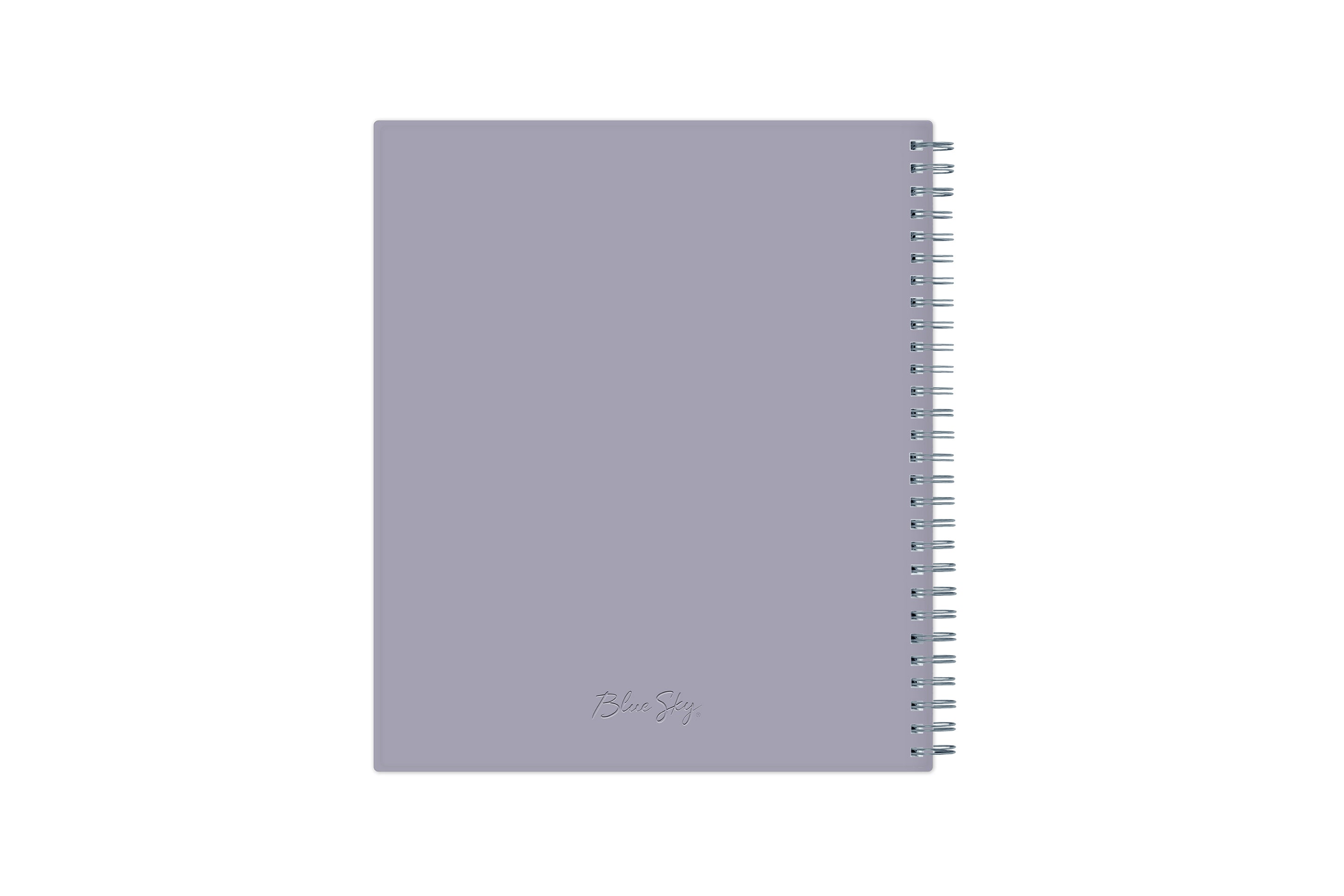 2024 monthly planner in a 8x10 planner size featuring silver binder, floral poppy flower on light purple  background