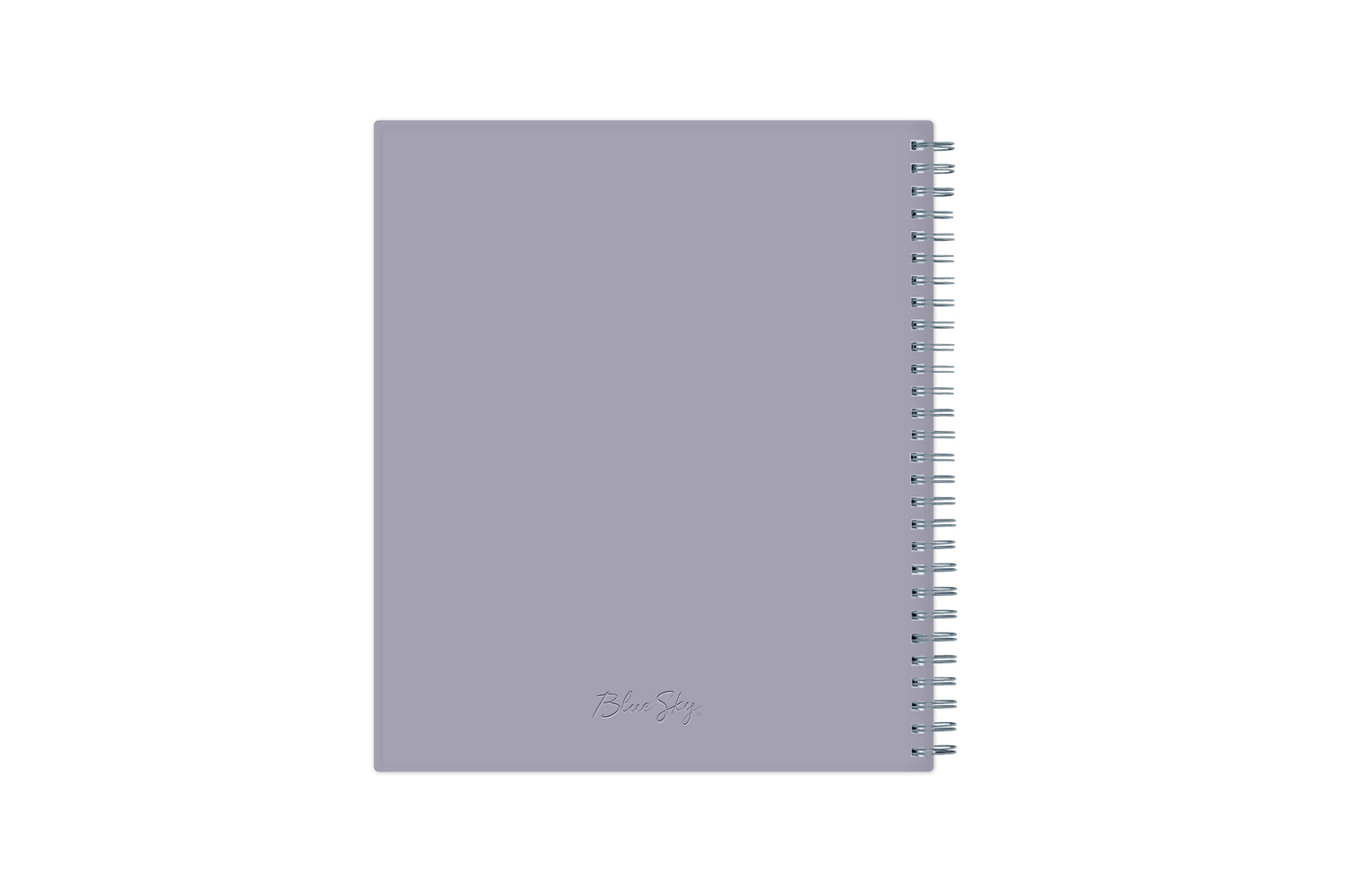2025 monthly planner in a 8x10 planner size featuring silver binder, floral poppy flower on light purple  background