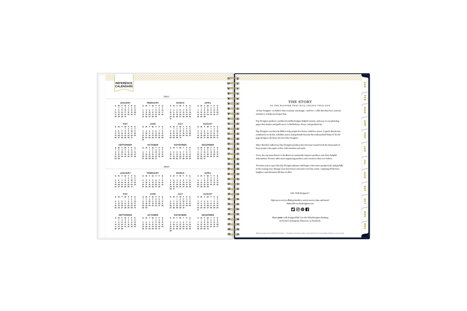 reference calendar 2024 and 2025