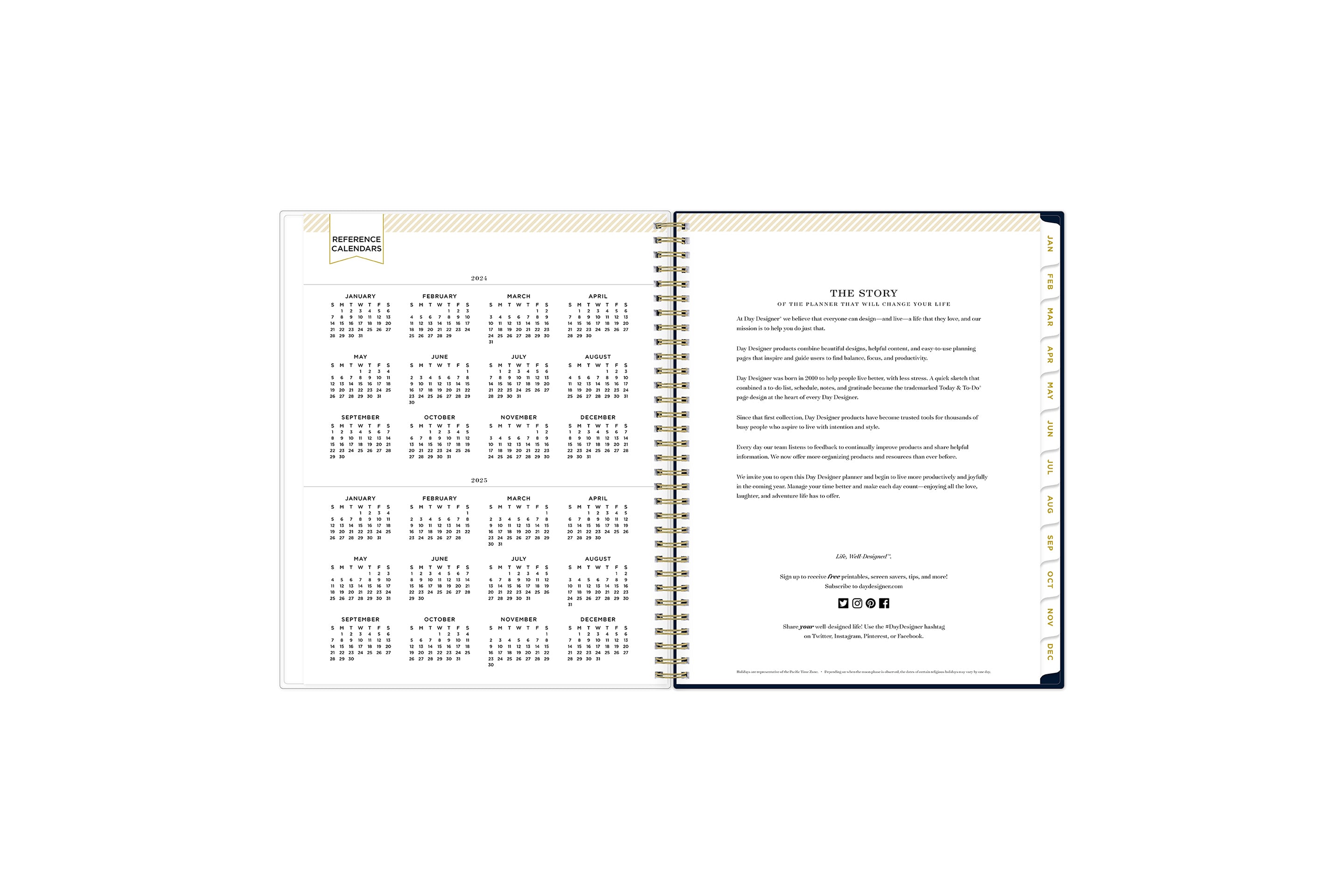 reference calendar 2024 and 2025