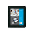 1" pro view binder featuring a clear front cover for presentations, projects, etc. 3 hole binder and wrapped in faux leather with storage pockets and business card holder, and pen loop