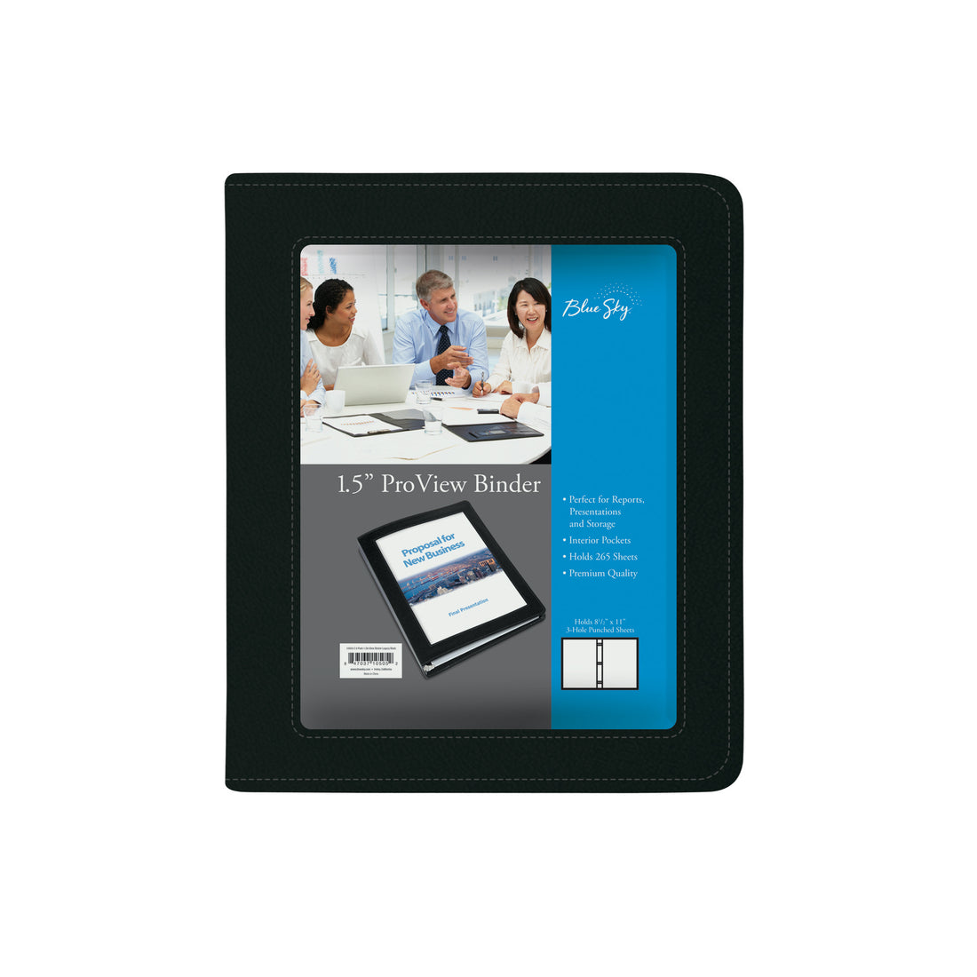 Proview Legacy Black 8.5 x 11 Binder 1.5" Rings - Single