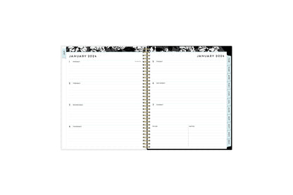 weekly view on this 2024 monthly weekly planner featuring ample lined writing space, weekly to do section, notes section, and blue monthly tabs