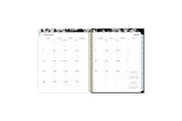 2024 weekly monthly planner featuring a monthly view with lined writing space for each date, reference calendars, and light blue monthly tabs