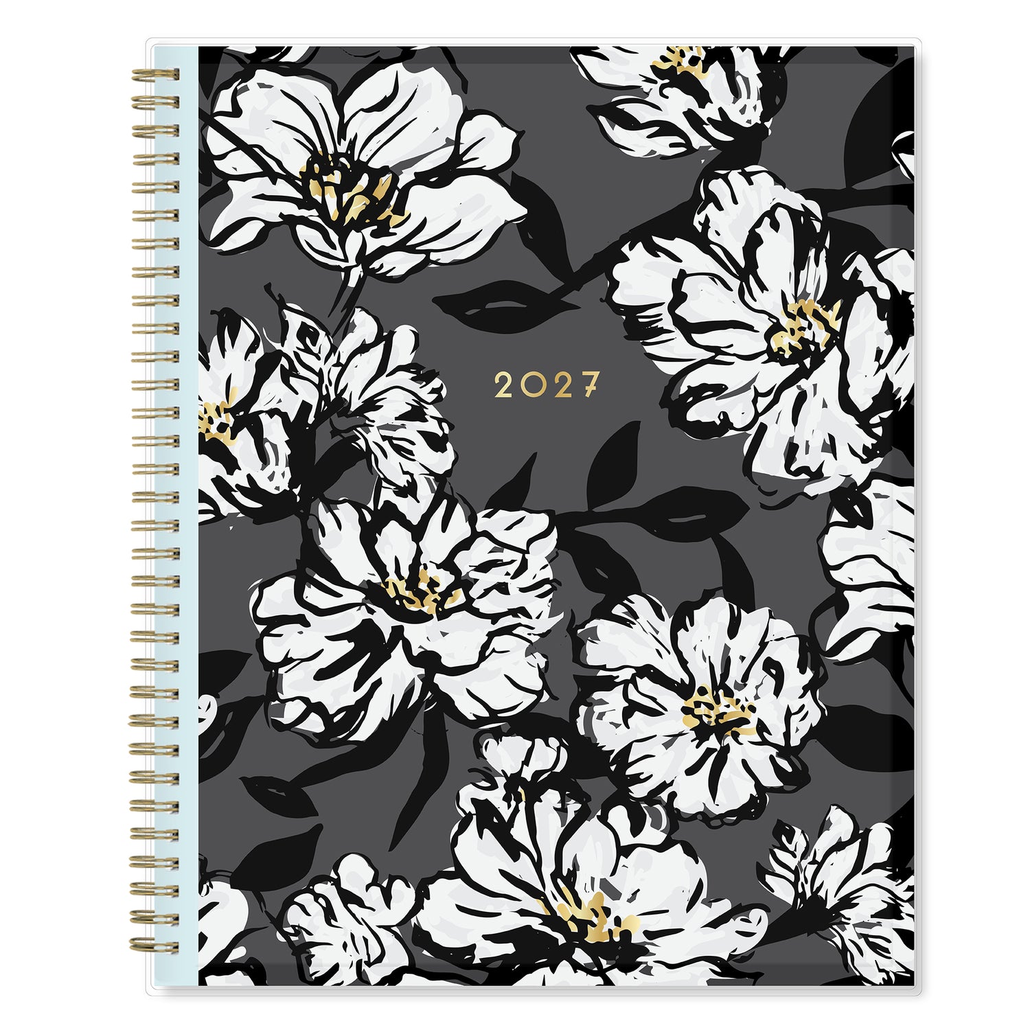 2027 blue sky planner featuring floral front cover in 8.5x11 size