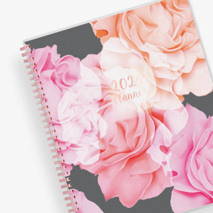 2020-2024 Planner: Nifty Floral & Galaxy Initial Monogram Letter J