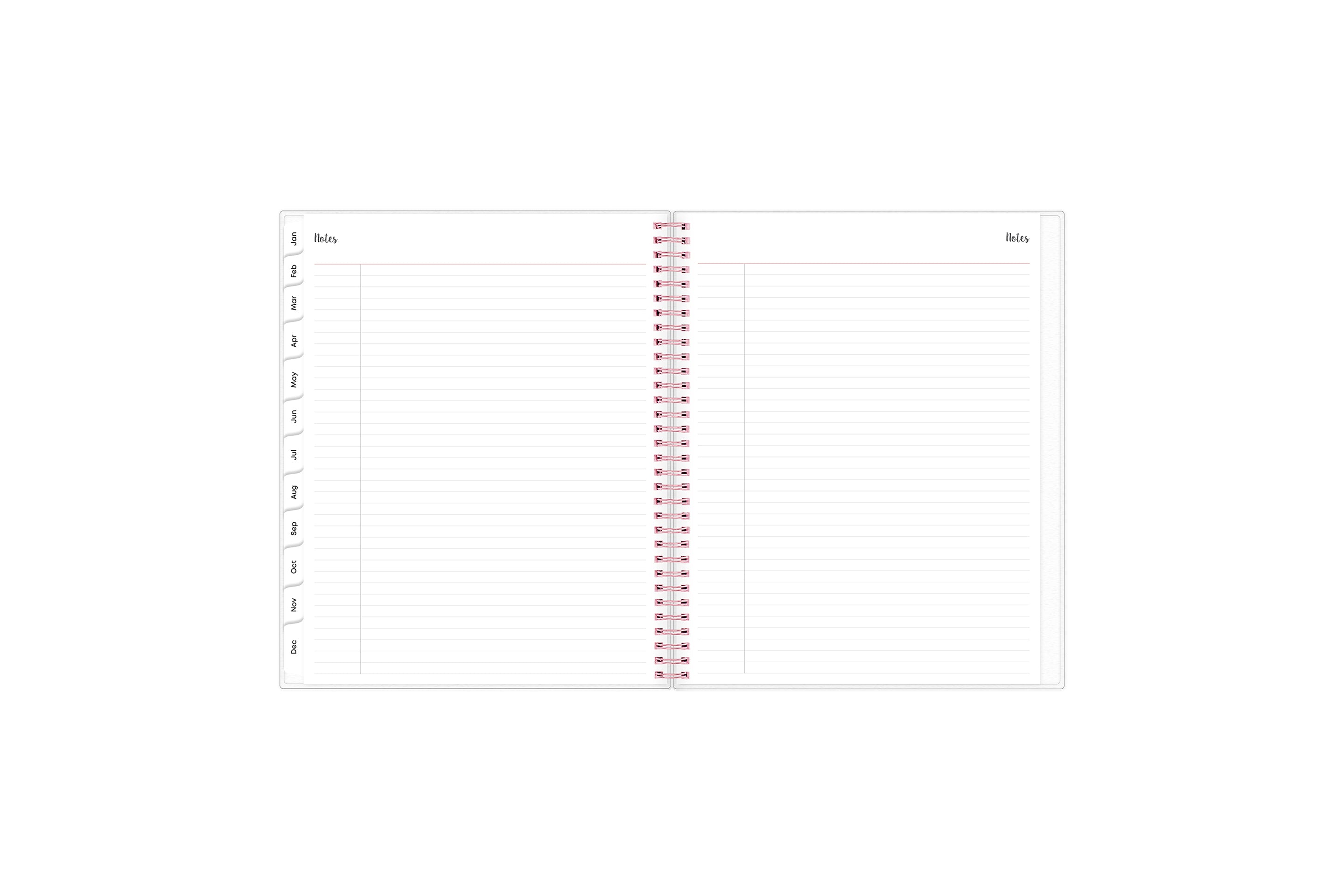 lined writing notes pages on this 8.5x11 planner