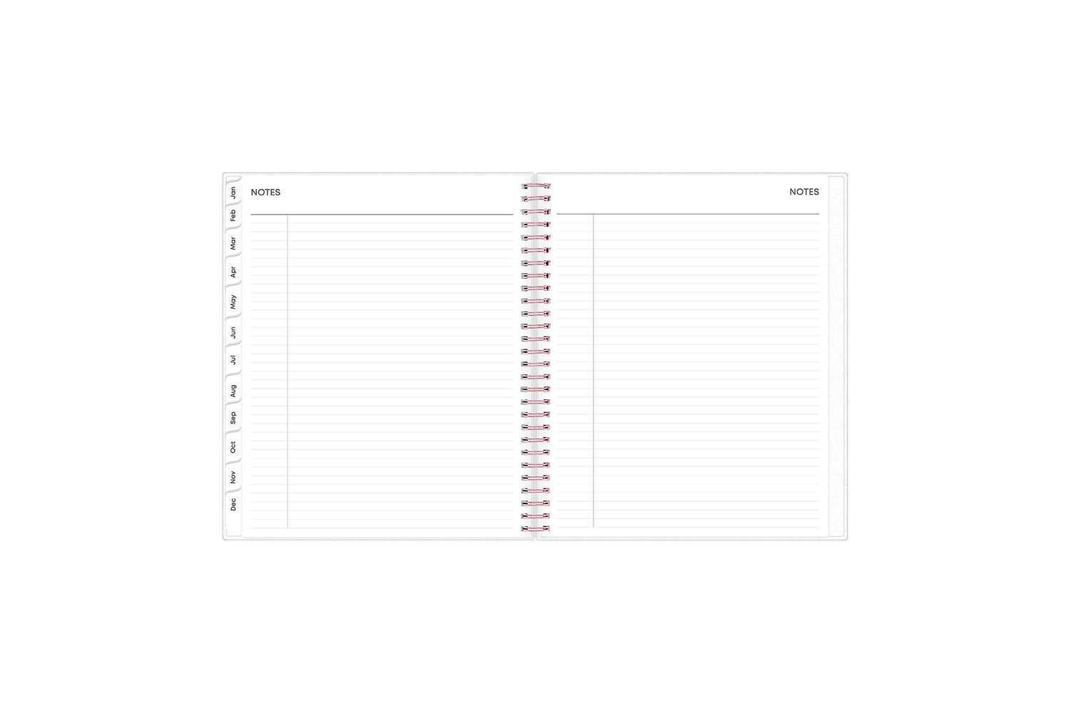 8x10 lined notes pages in this planner