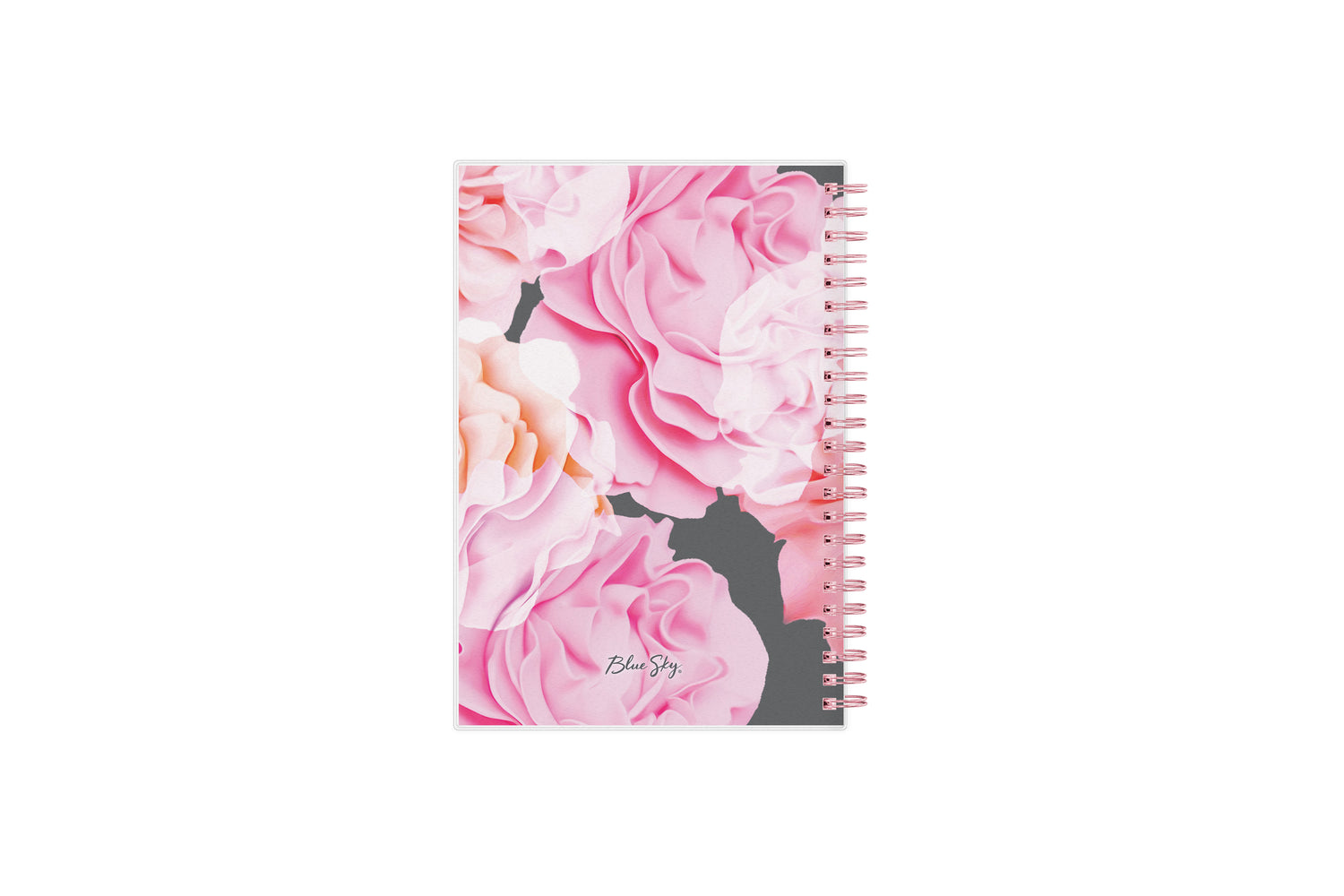 The Joselyn 2024 weekly planner in a 5x8 size featuring a beautiful floral design with rose gold twin wire-o binding