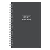 charcoal gray daily agenda non-dated in 5.5 x 8.5 planner notebook size