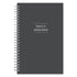 charcoal gray daily agenda non-dated in 5.5 x 8.5 planner notebook size