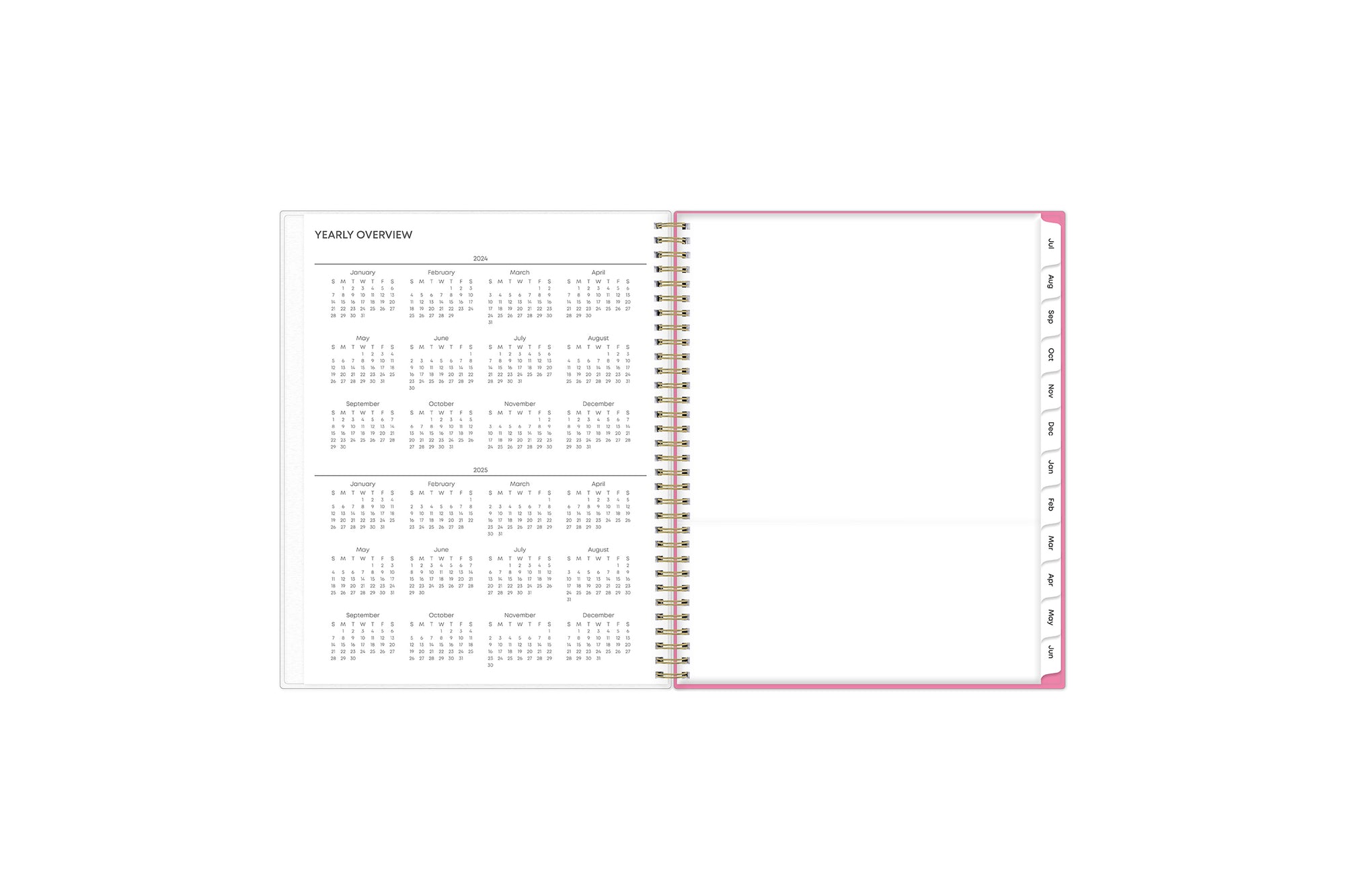 Roosevelt 20242025 Weekly Monthly 8.5x11 Planning Calendar Blue Sky