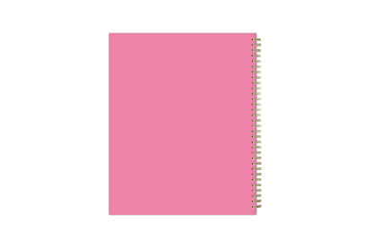 weekly monthly academic school planner featuring twin wire-o binding and a pink back cover in 8.5x11 planner size