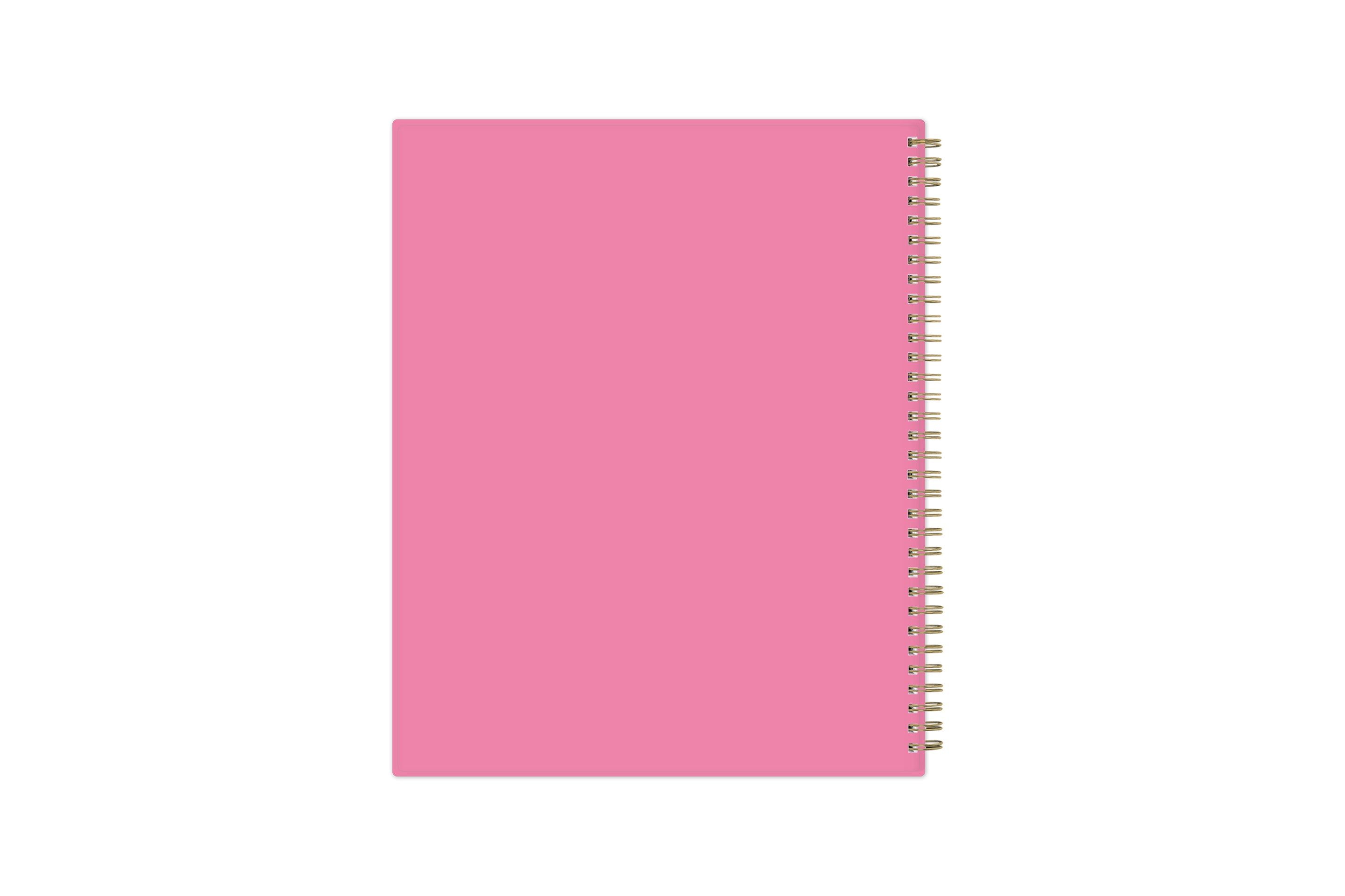 weekly monthly academic school planner featuring twin wire-o binding and a pink back cover in 8.5x11 planner size