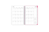 Featuring a monthly spread for this July - June weekly monthly planner are ample lined writing space, notes section, reference calendars, and white monthly tabs in compact 5x8 planner size