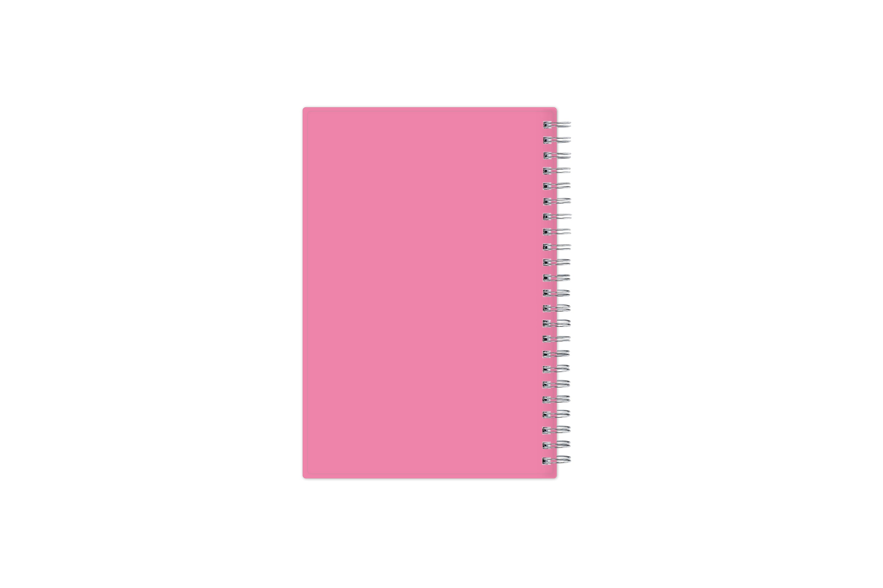 weekly monthly academic school planner featuring twin wire-o binding and a pink back cover in 5x8 planner size