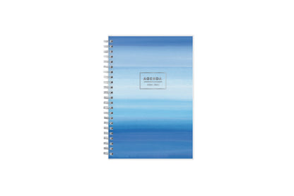 ombre blue 5x8 weekly monthly planner
