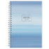 Blue spiral-bound agenda with &